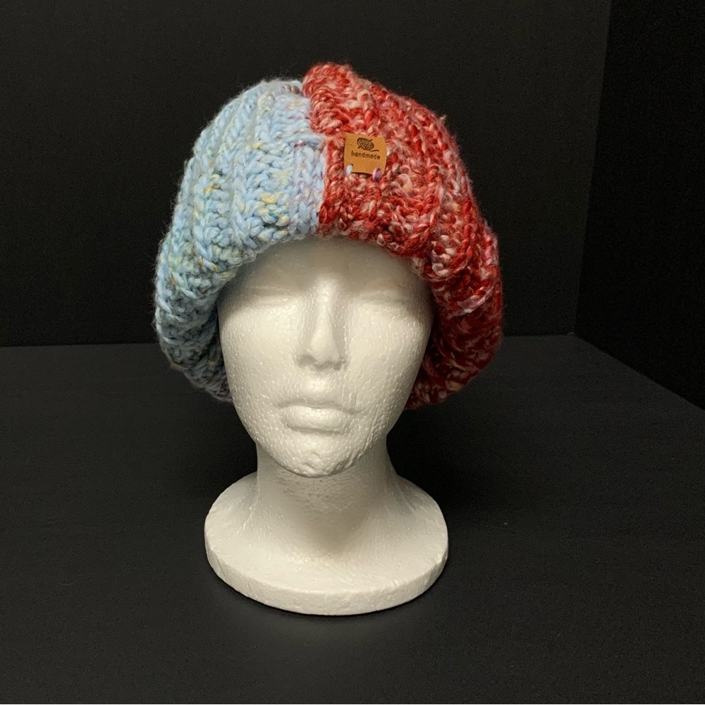 Two-Tone Crochet Beanie